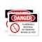 Signmission Flammable Material No Smoking Within 20 Feet Danger Sign, Plastic, 10in W x 7in L, 2PK OS-2PACK-DS-P-710-L-1248 - alternate 1
